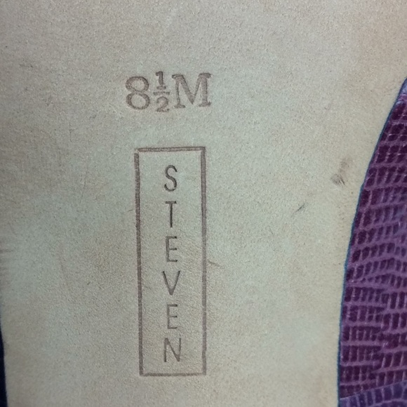 Steven Madden Ladies Mauve Snakeskin Heels Sz 8.5 - Picture 8 of 8